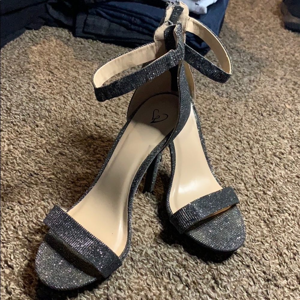 Sparkly Silver High Heels
